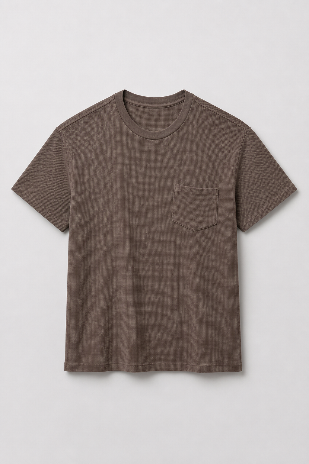 Cutch-Dyed Cotton-Modal Waffle Pocket T-Shirt