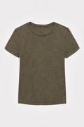 Marigold Dyed Cotton Short Sleeve Crew Neck Tee
