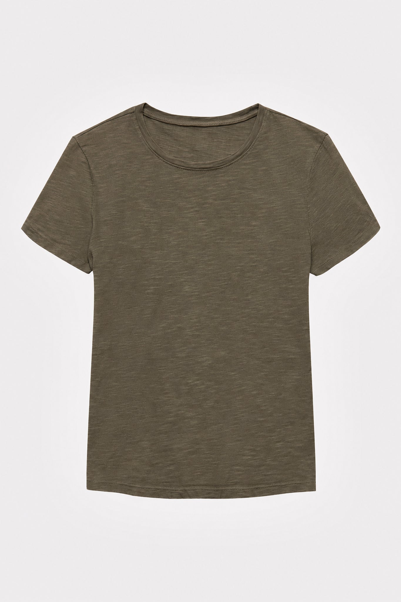 Marigold Dyed Cotton Short Sleeve Crew Neck Tee