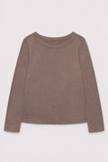 Cutch Dyed Cotton Slub Long Sleeve Crew Neck Tee