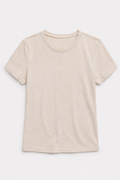 Walnut Dyed Cotton Slub Short Sleeve Crew Neck Tee