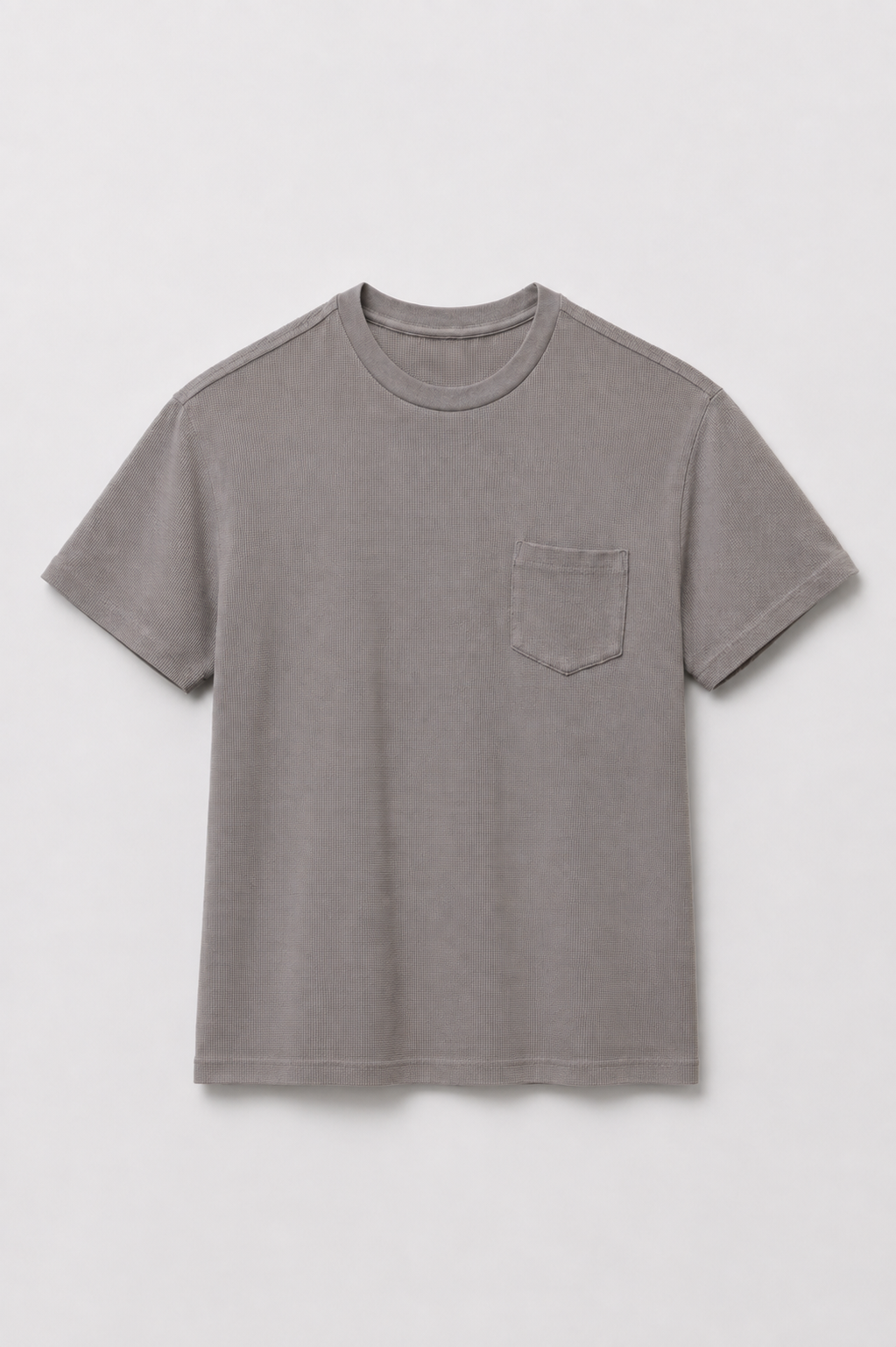 Myrobalan Dyed Cotton-Modal Waffle Pocket T-Shirt