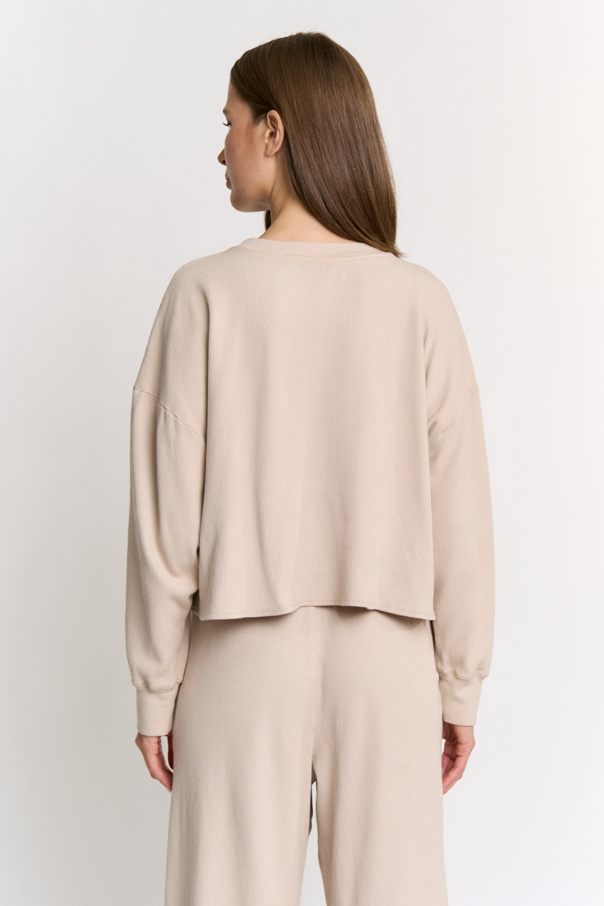 Walnut Hull Dyed Cotton Modal Waffle Top