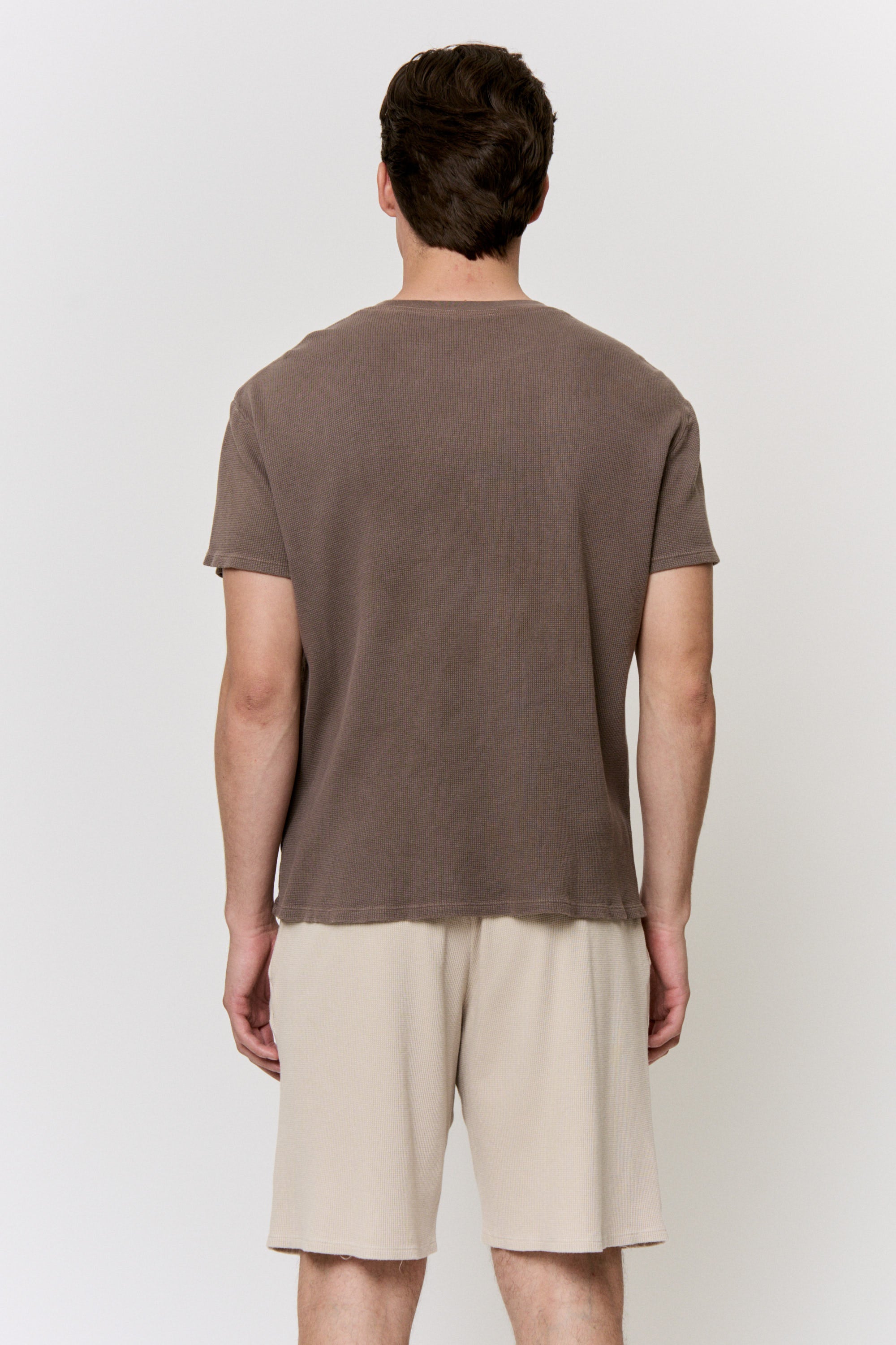 Cutch-Dyed Cotton-Modal Waffle Pocket T-Shirt