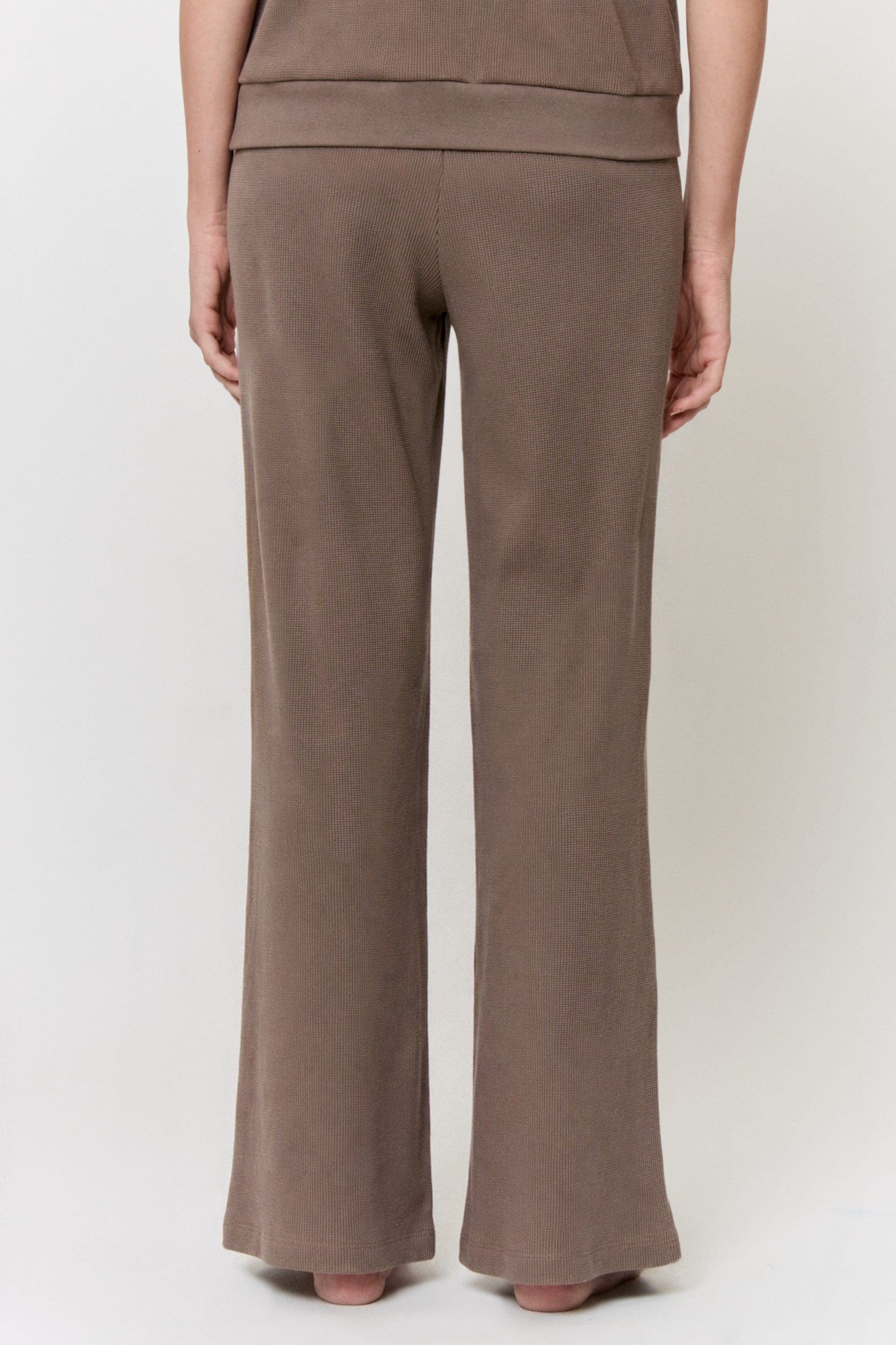 Cutch Dyed Cotton Modal Waffle Wide Leg Pants