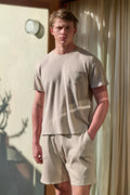 Myrobalan-Dyed Waffle Pocket-Tee