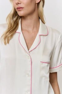 Undyed Amelie Silk Pajama Set in naturally dyed fabric by AGA Nature