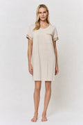 Walnut-Dyed Modal Lounge-Dress