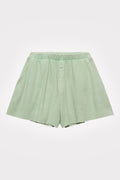 Mulberry-Dyed Waffle Flared Shorts