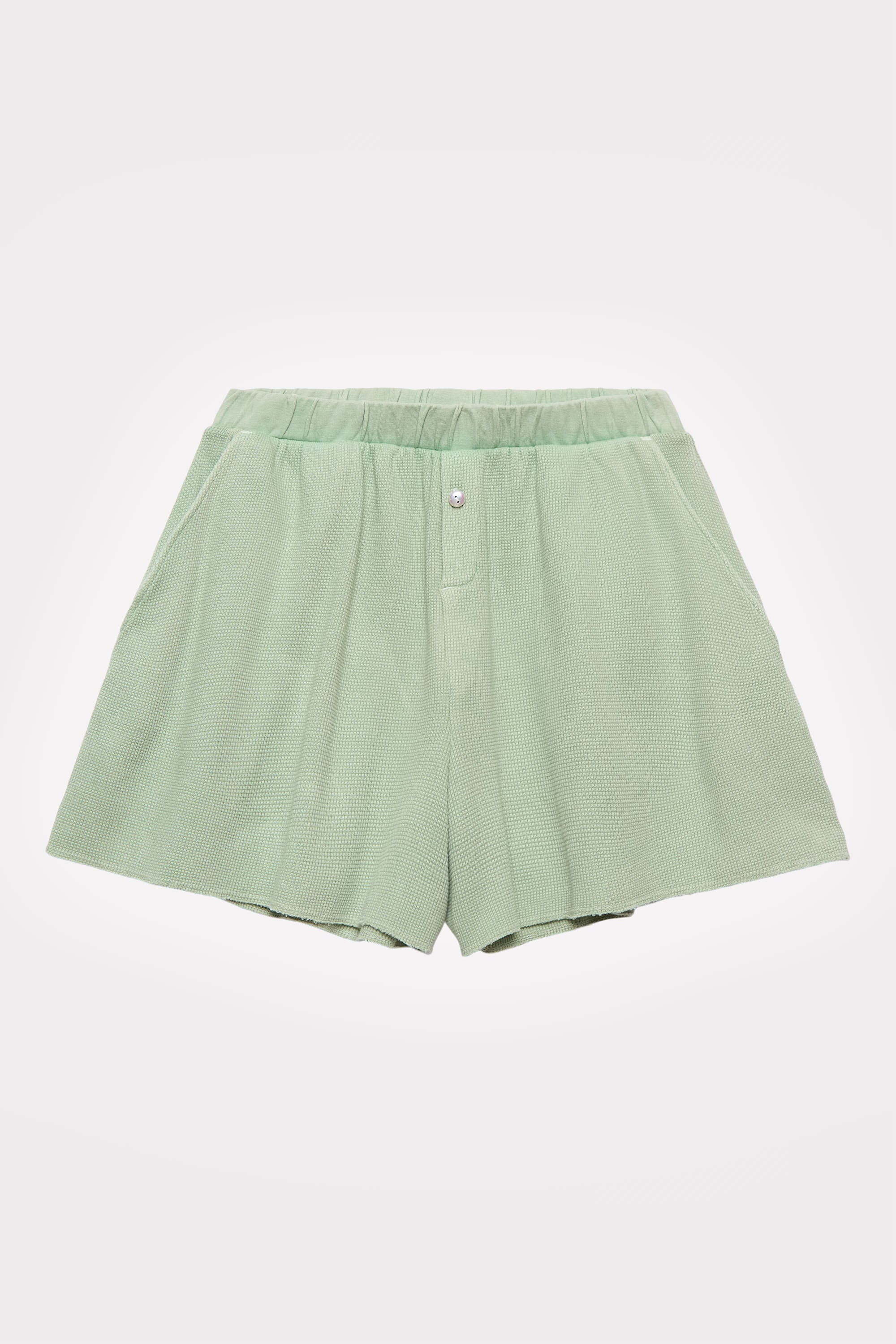 Mulberry-Dyed Waffle Pearl-Button-Short in naturally dyed fabric by AGA Nature