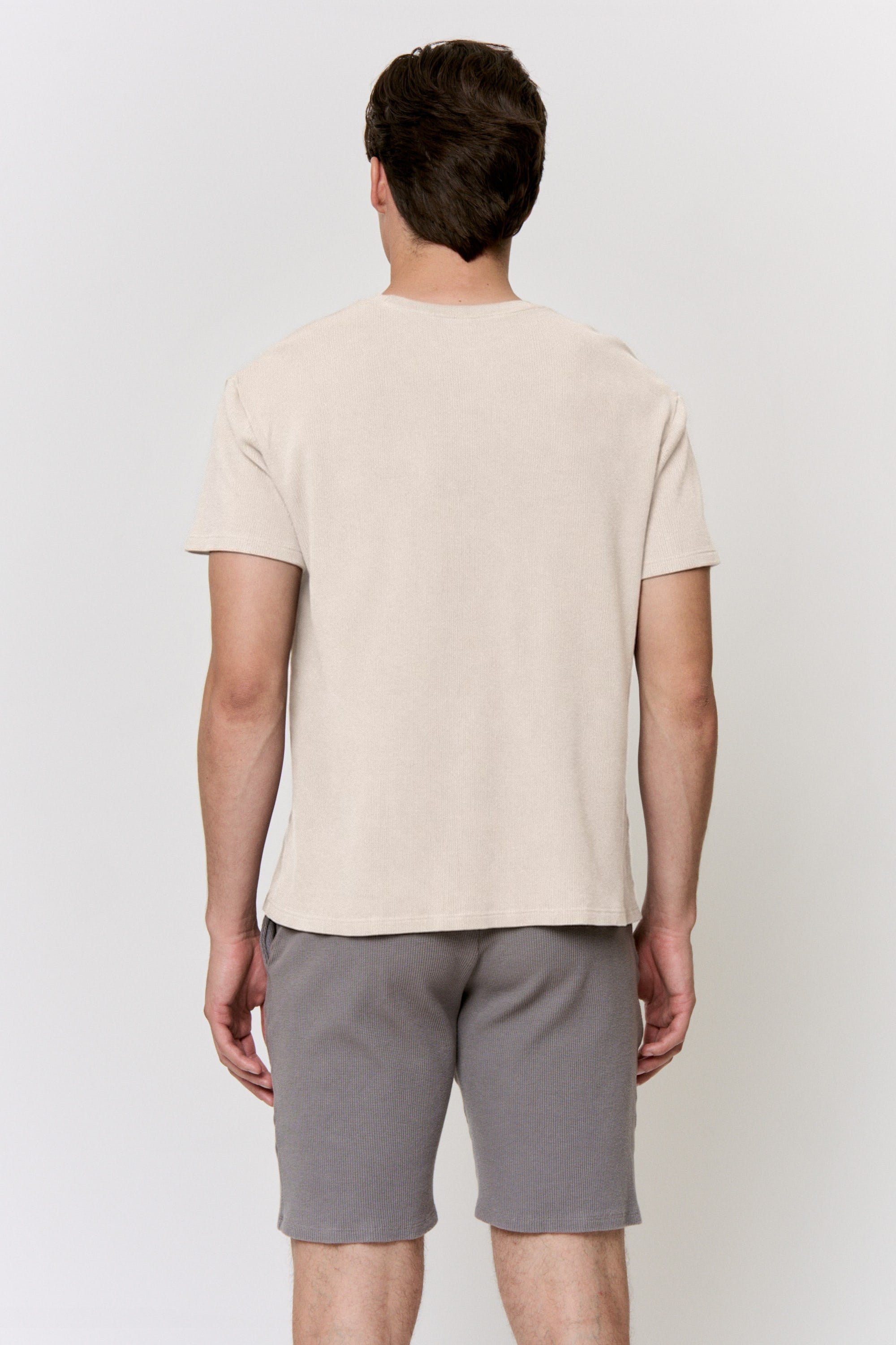 Walnut-Dyed Waffle Pocket-Tee in naturally dyed fabric by AGA Nature