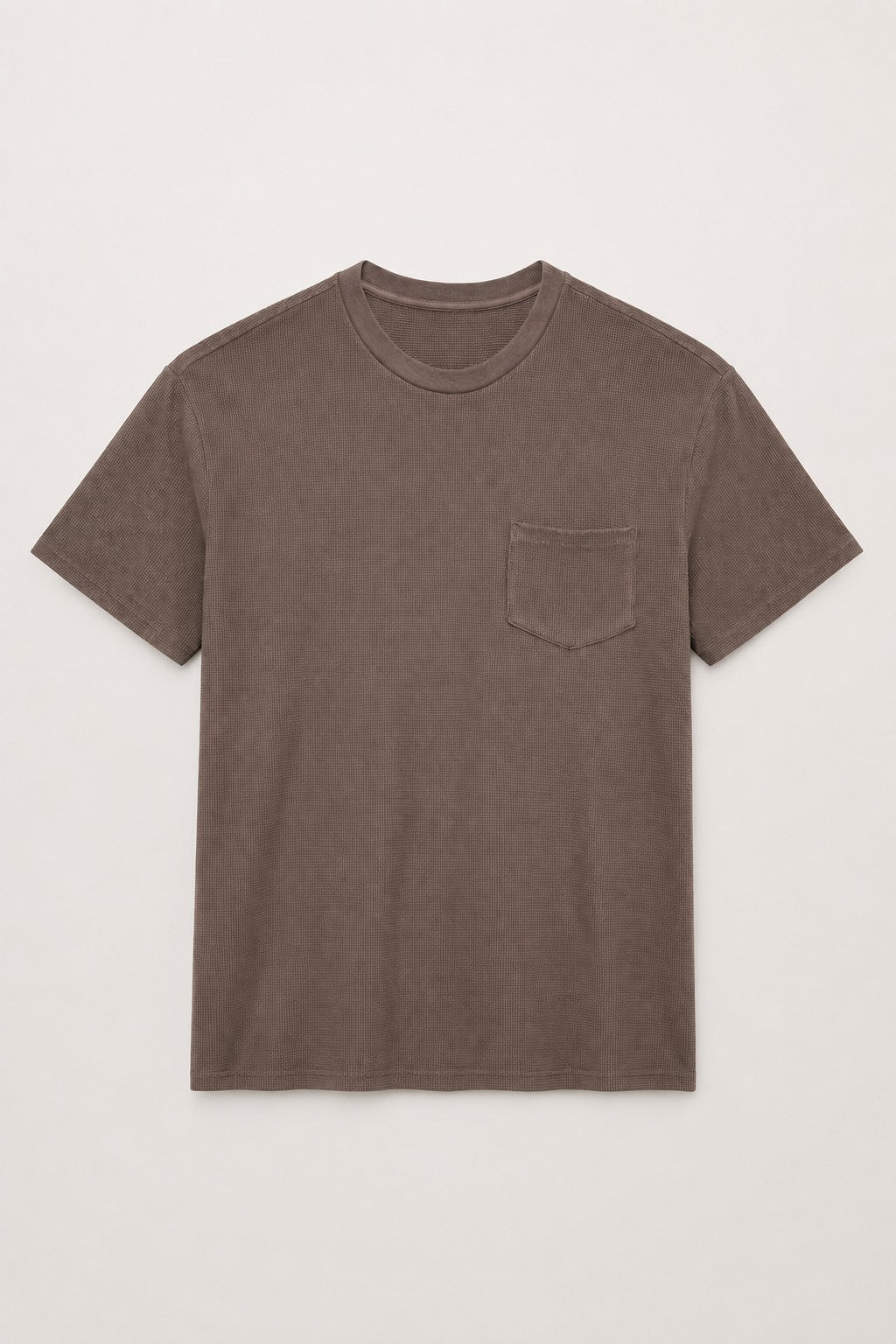 Cutch-Dyed Waffle Pocket-Tee in naturally dyed fabric by AGA Nature