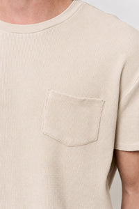 Walnut-Dyed Waffle Pocket-Tee in naturally dyed fabric by AGA Nature