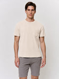 Walnut-Dyed Waffle Pocket-Tee
