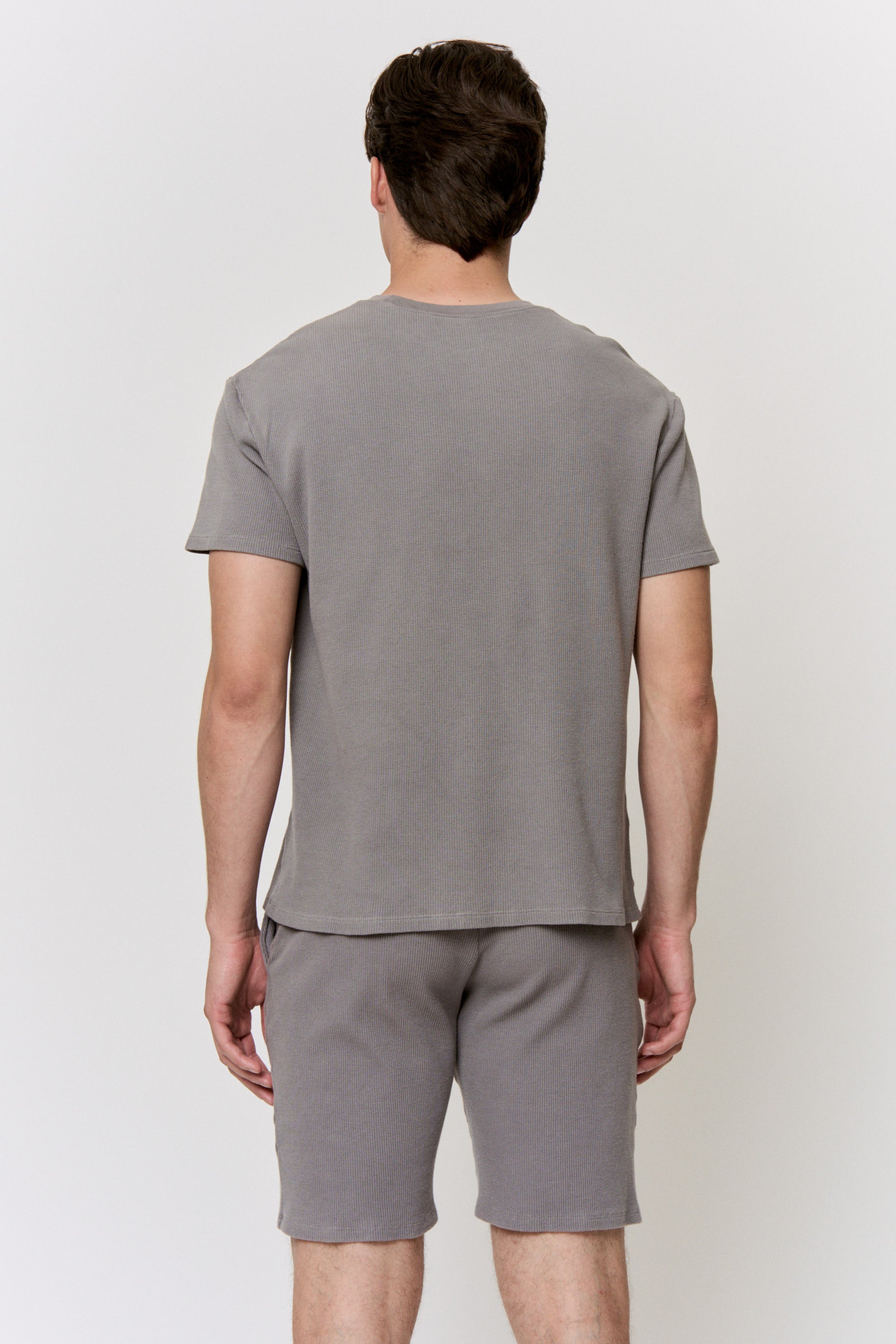 Myrobalan-Dyed Waffle Pocket-Tee in naturally dyed fabric by AGA Nature