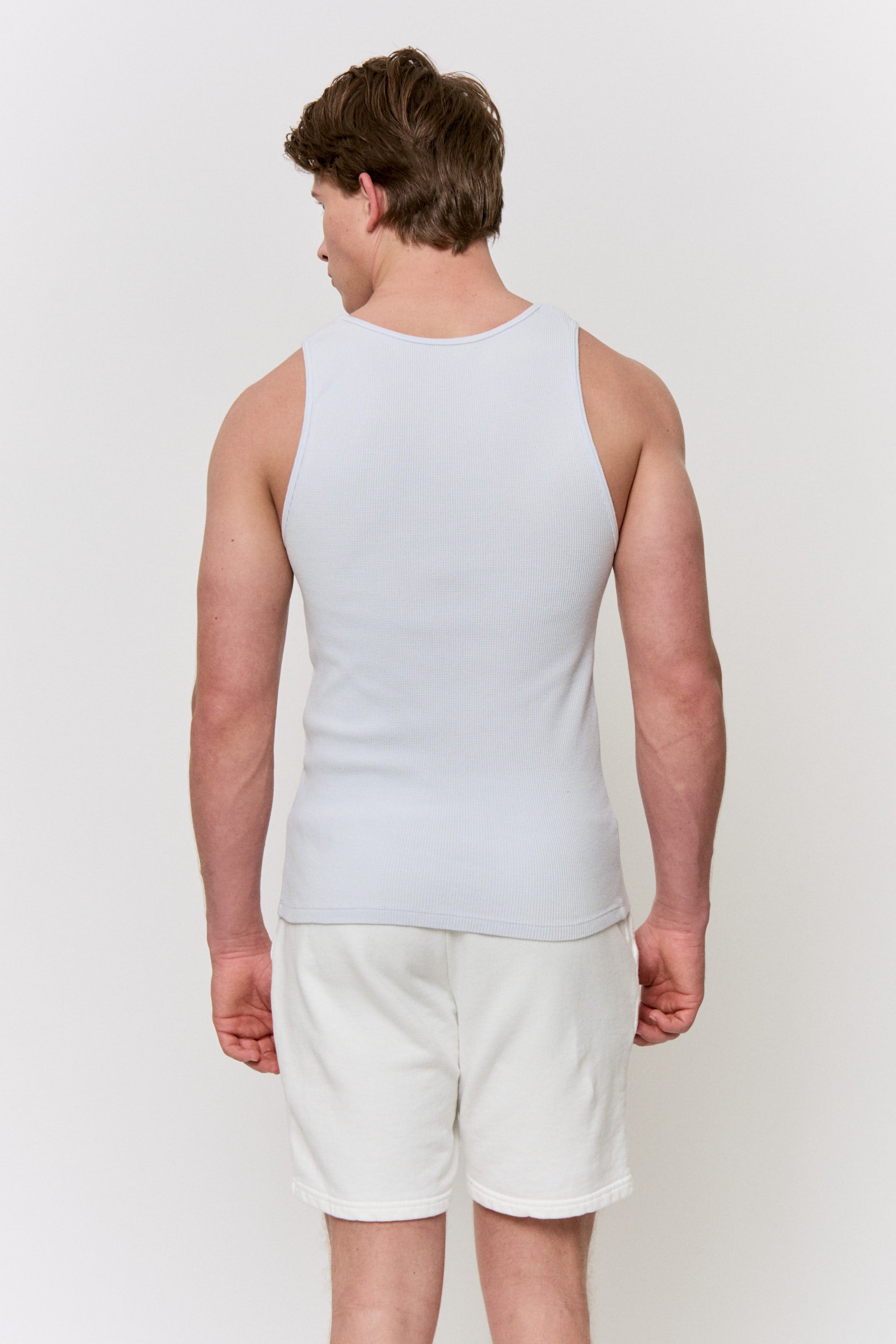 Red Cabbage-Dyed Waffle Tank-Top in naturally dyed fabric by AGA Nature