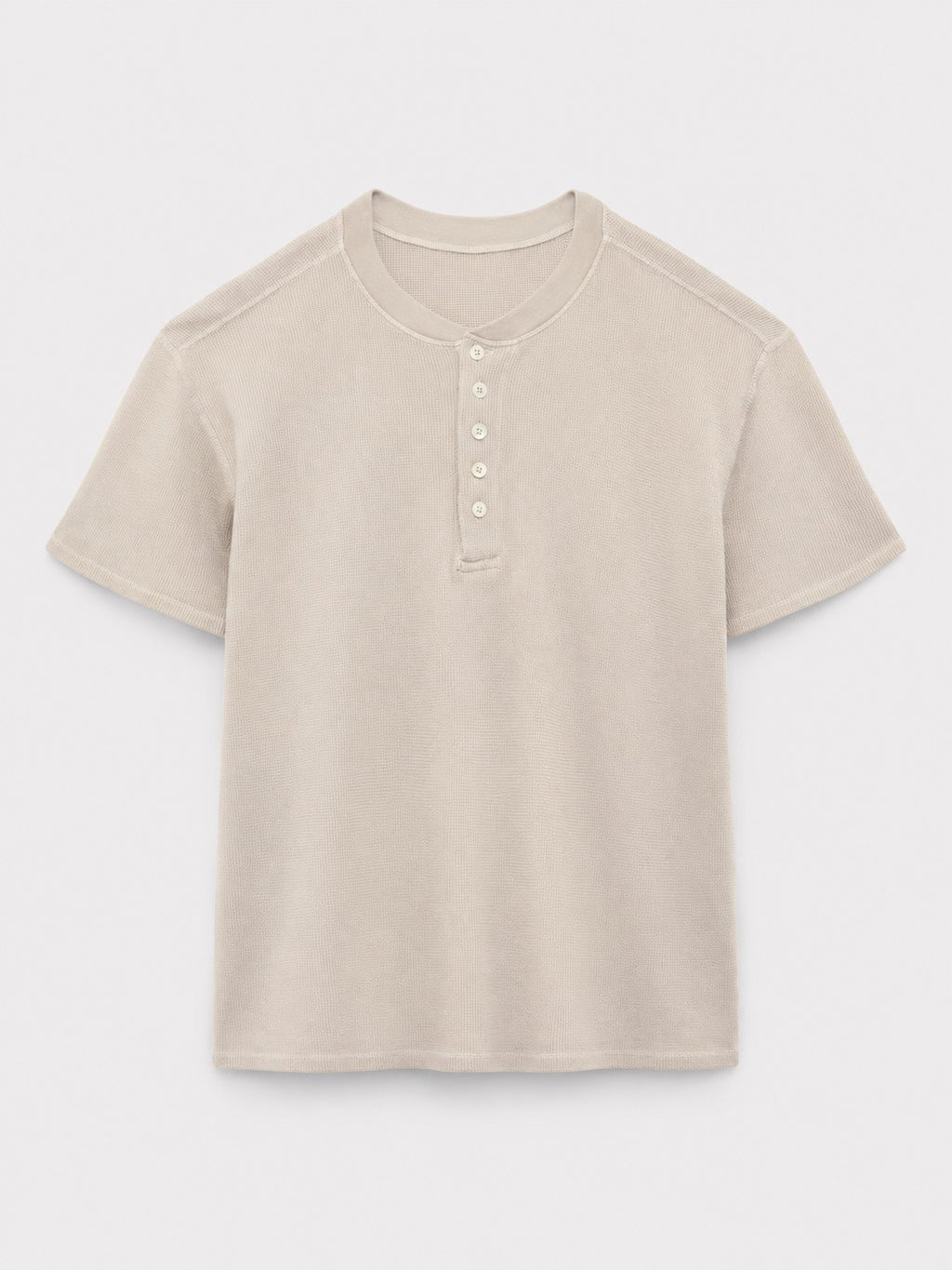 Walnut-Dyed Waffle Henley-Top