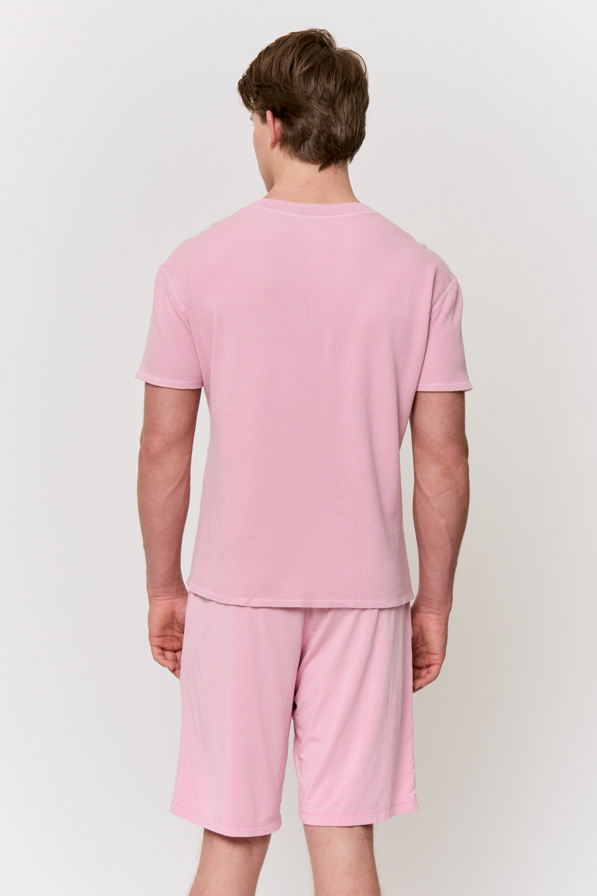 LAC-Dyed Waffle Henley-Top in naturally dyed fabric by AGA Nature