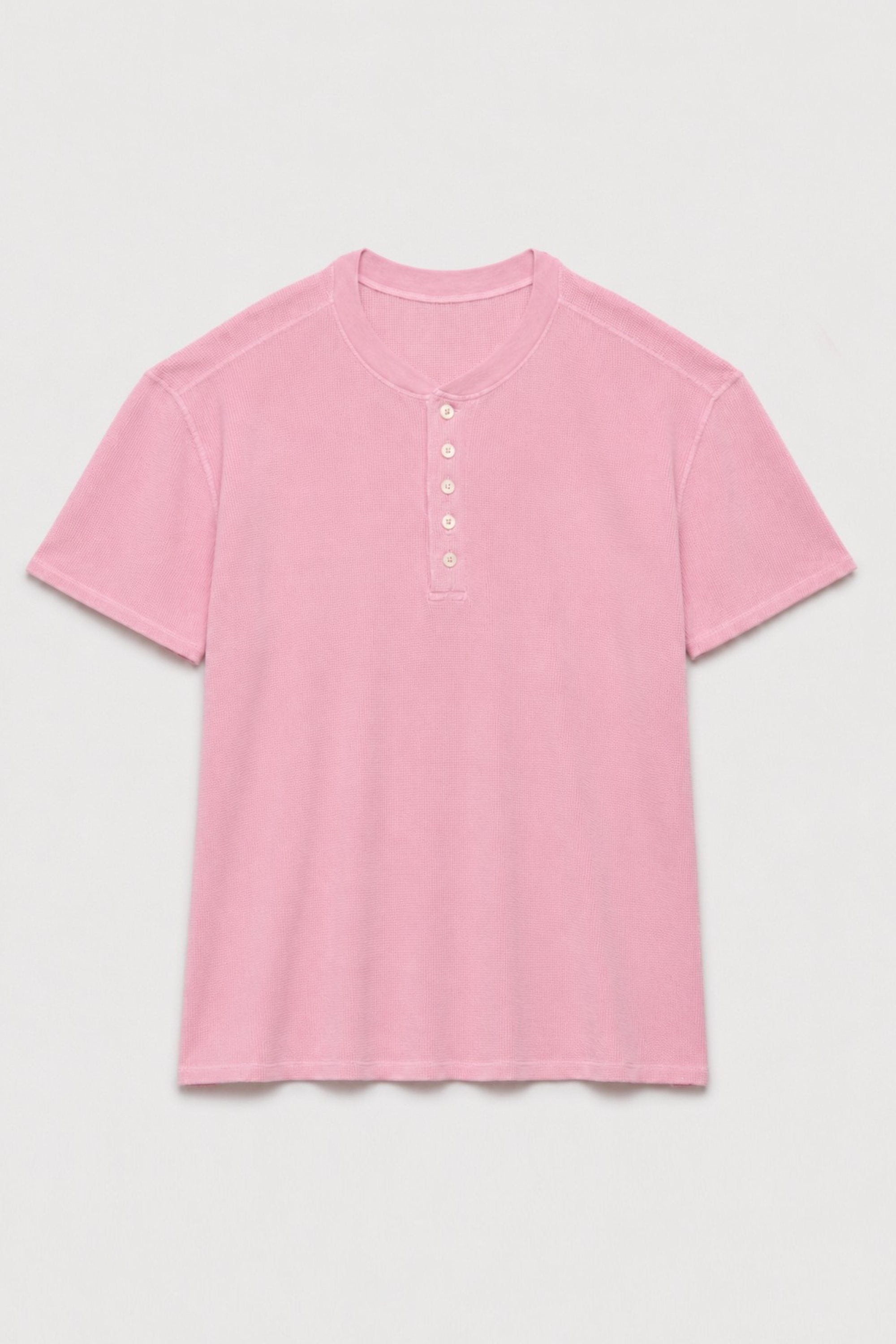 LAC-Dyed Waffle Henley-Top in naturally dyed fabric by AGA Nature