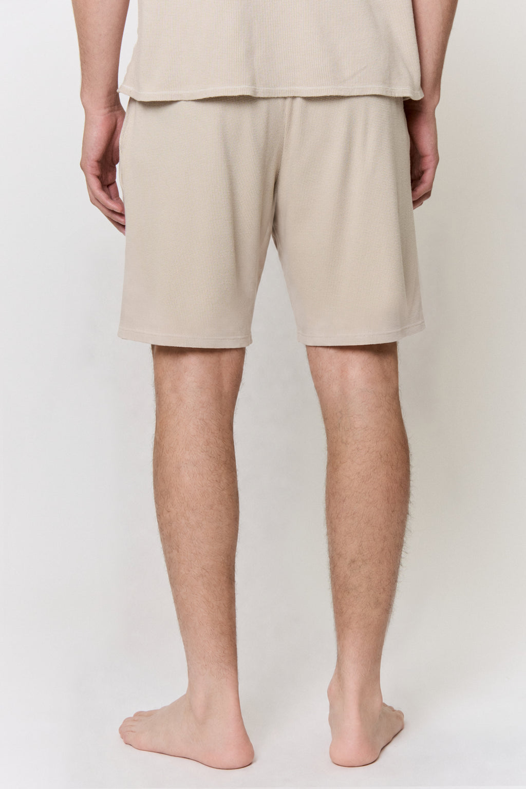 Walnut-Dyed Waffle Drawstring Short