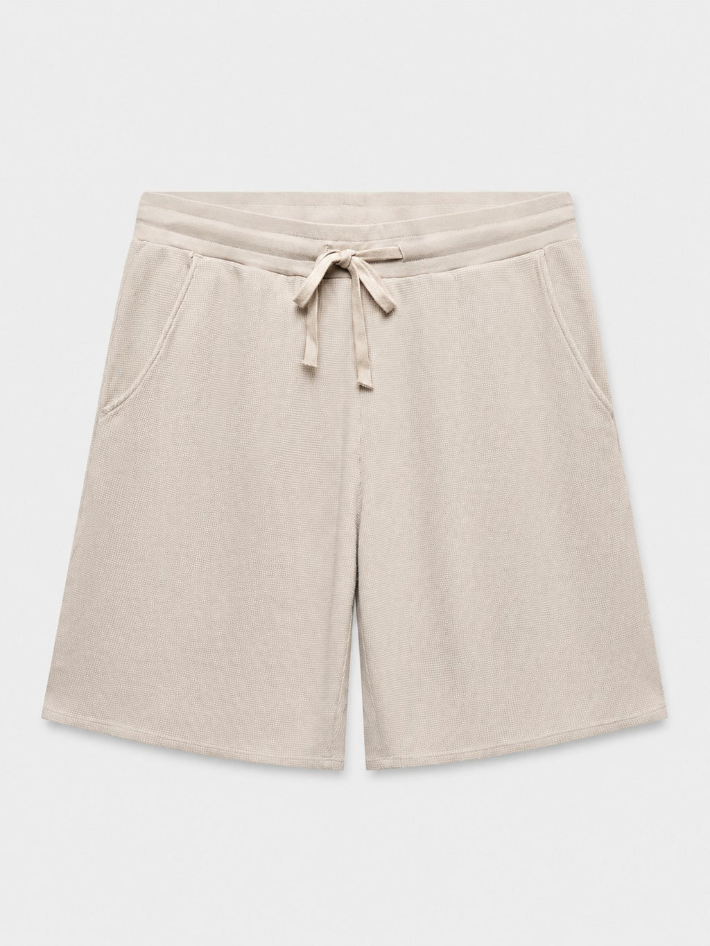 Walnut-Dyed Waffle Drawstring Short