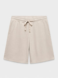 Walnut-Dyed Waffle Drawstring Short in naturally dyed fabric by AGA Nature