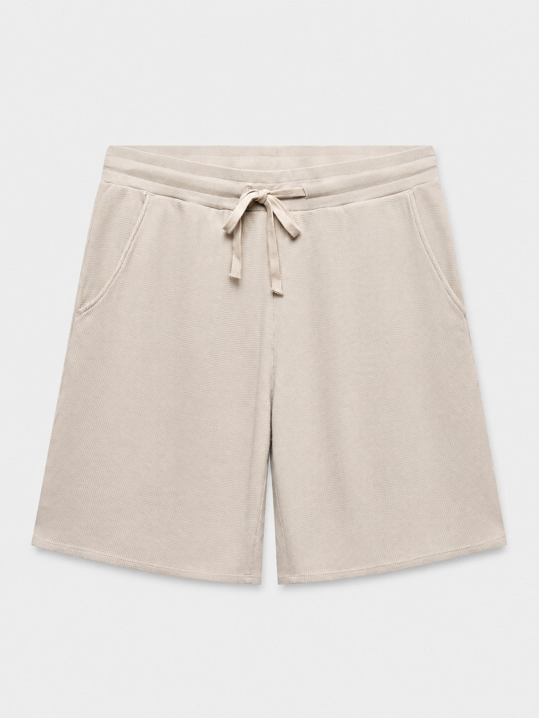Walnut-Dyed Waffle Drawstring Short in naturally dyed fabric by AGA Nature