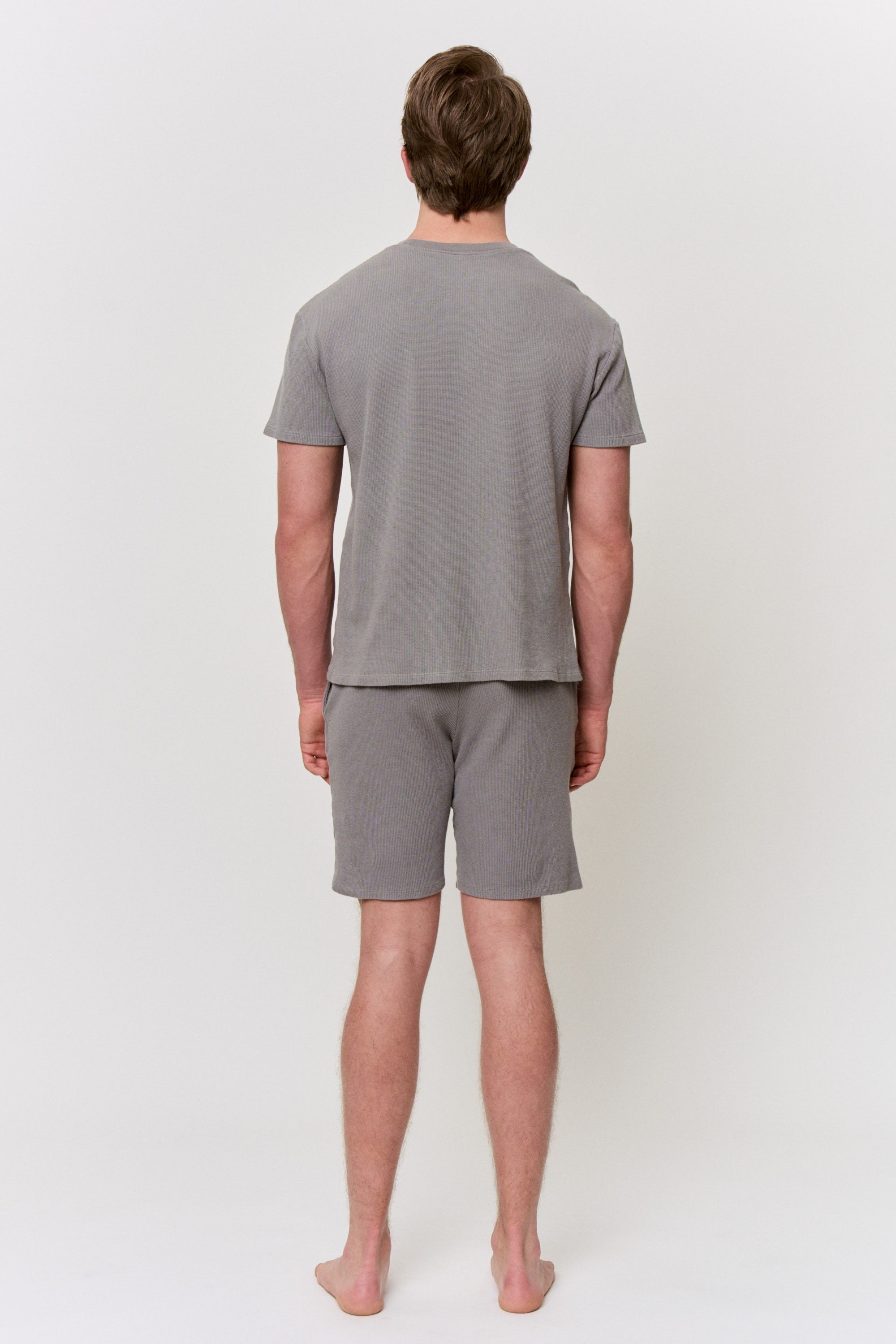 Myrobalan-Dyed Waffle Drawstring Short in naturally dyed fabric by AGA Nature