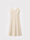 Pomegranate-Dyed 19mm Silk Bias-Cut Midi Slip Dress
