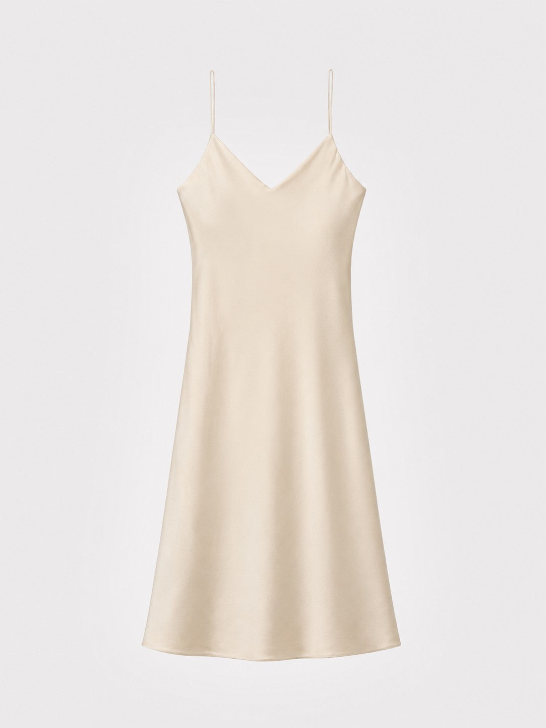 Pomegranate-Dyed 19mm Silk Midi-Slip Dress in naturally dyed fabric by AGA Nature