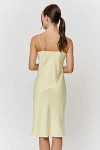 Red Onion-Dyed Silk Midi-Slip Dress in naturally dyed fabric by AGA Nature