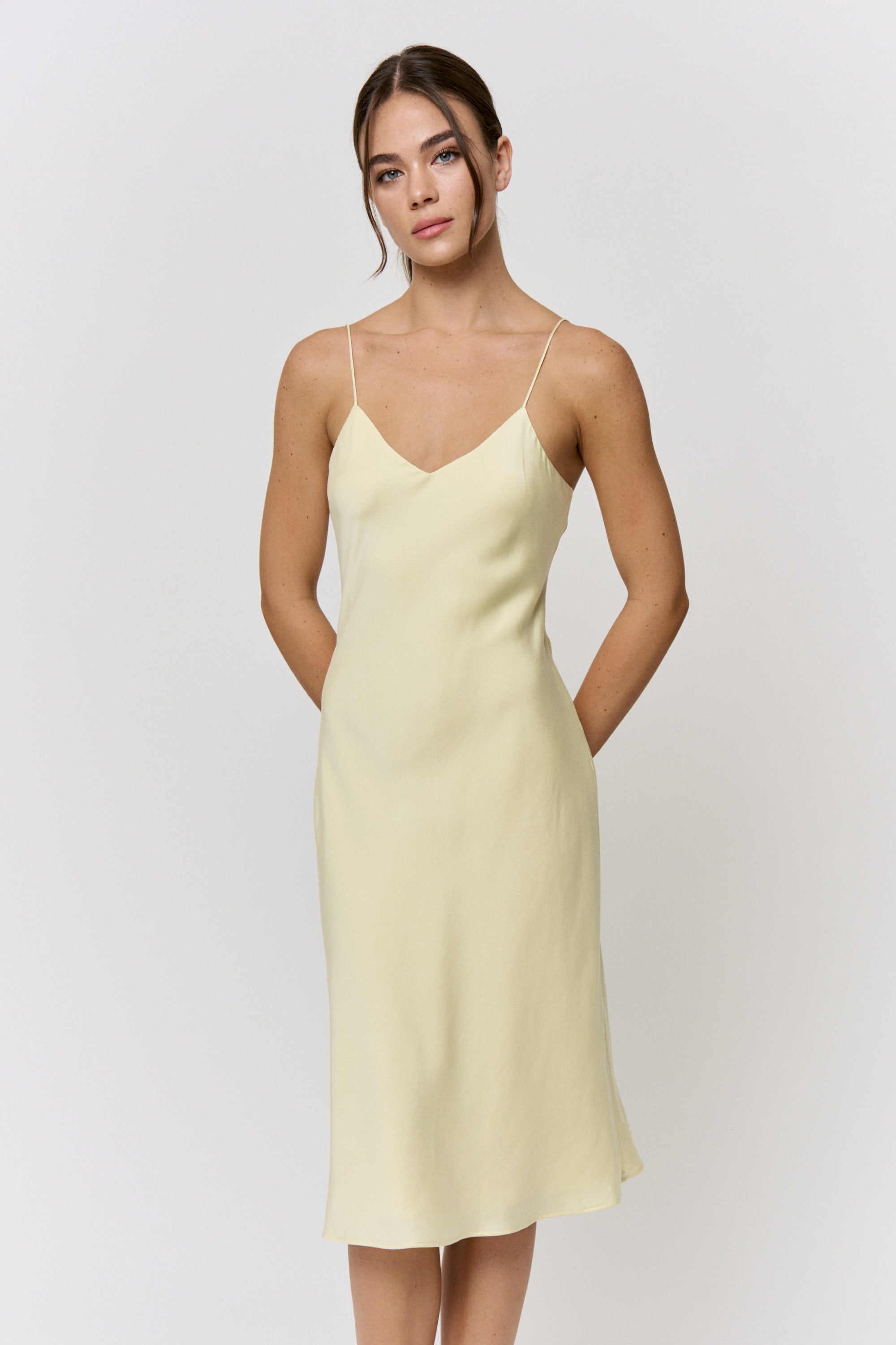 Red Onion-Dyed Silk Midi-Slip Dress in naturally dyed fabric by AGA Nature