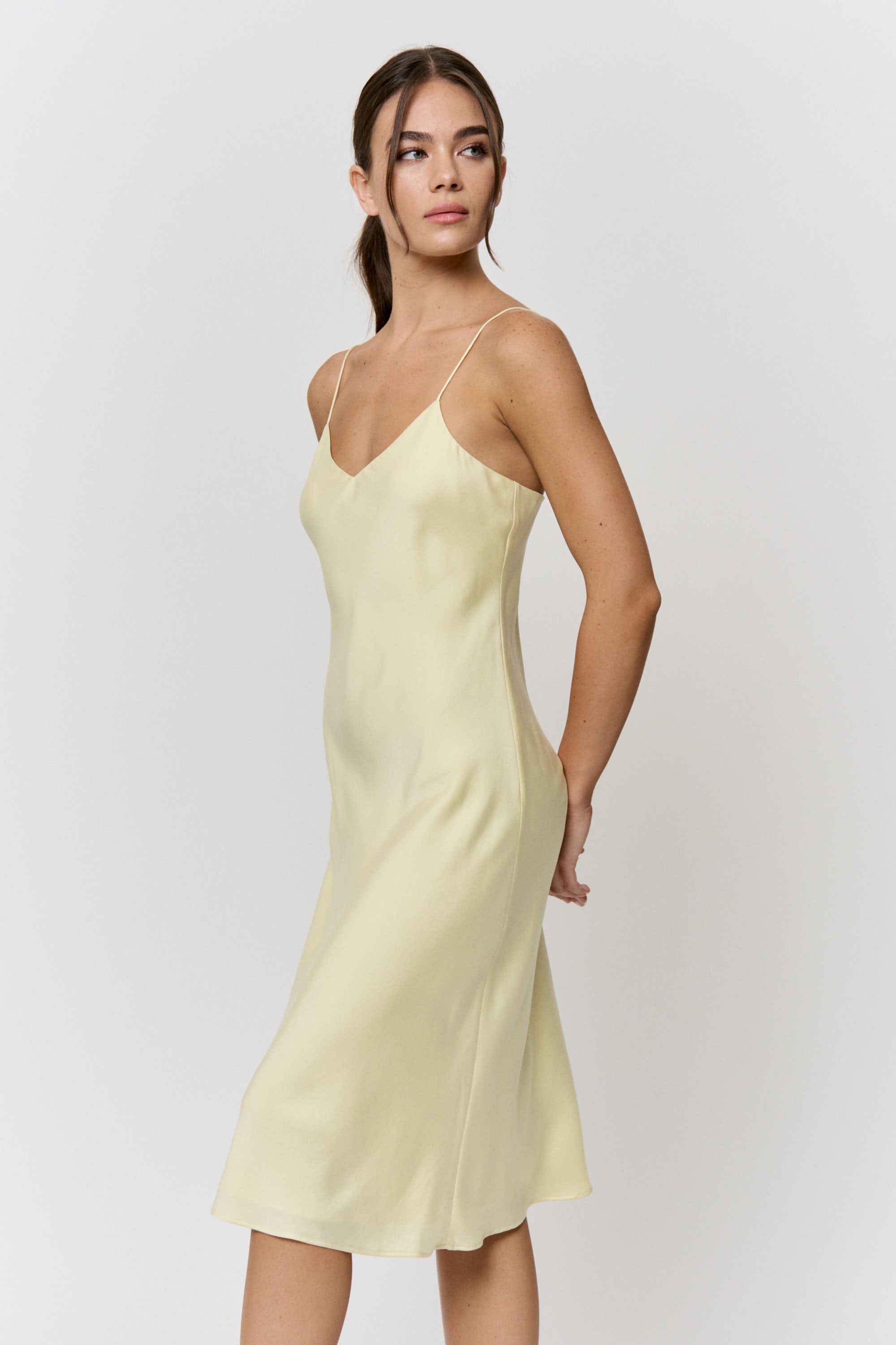 Red Onion-Dyed Silk Midi-Slip Dress in naturally dyed fabric by AGA Nature