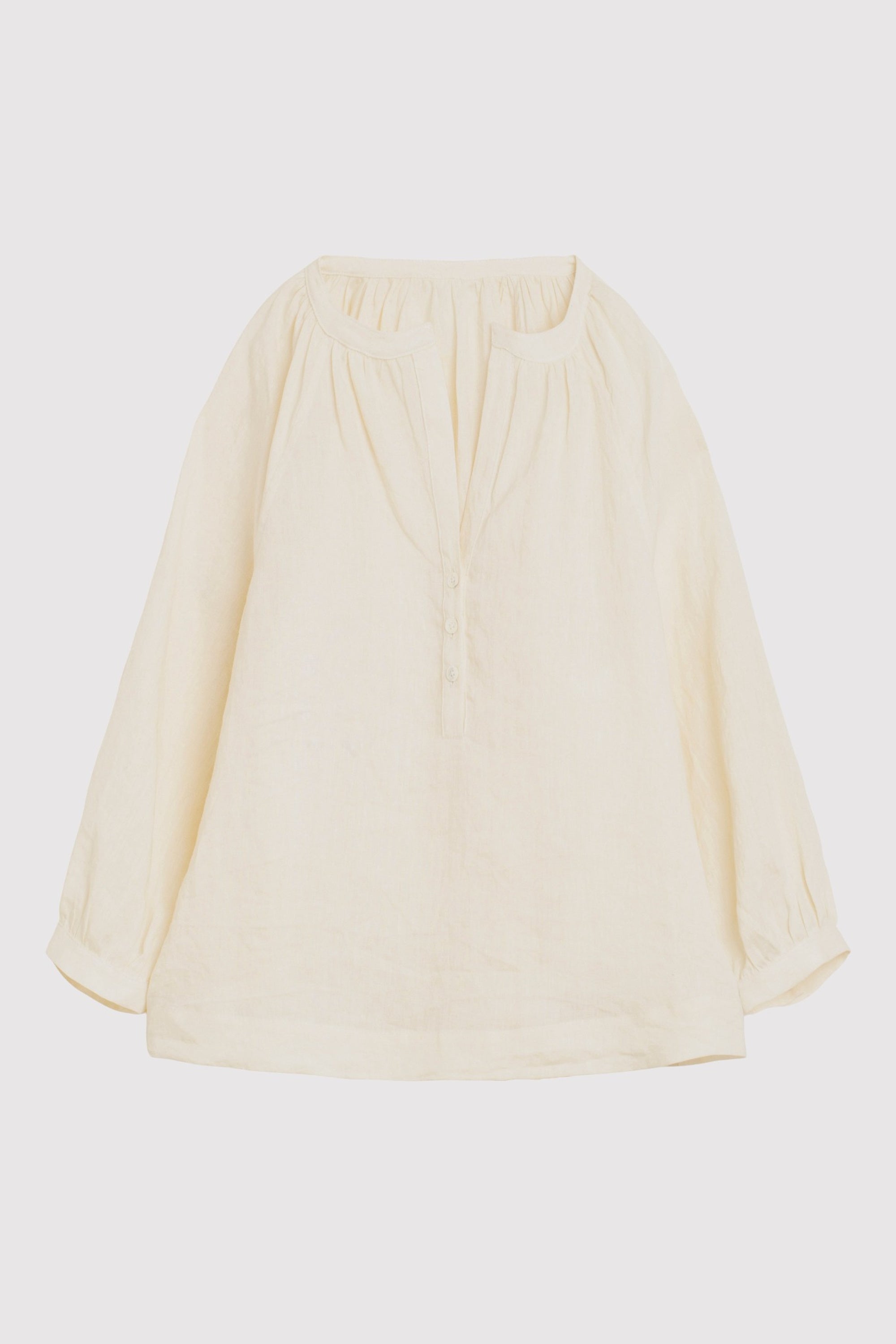 Pomegranate-Dyed Linen Top in naturally dyed fabric by AGA Nature
