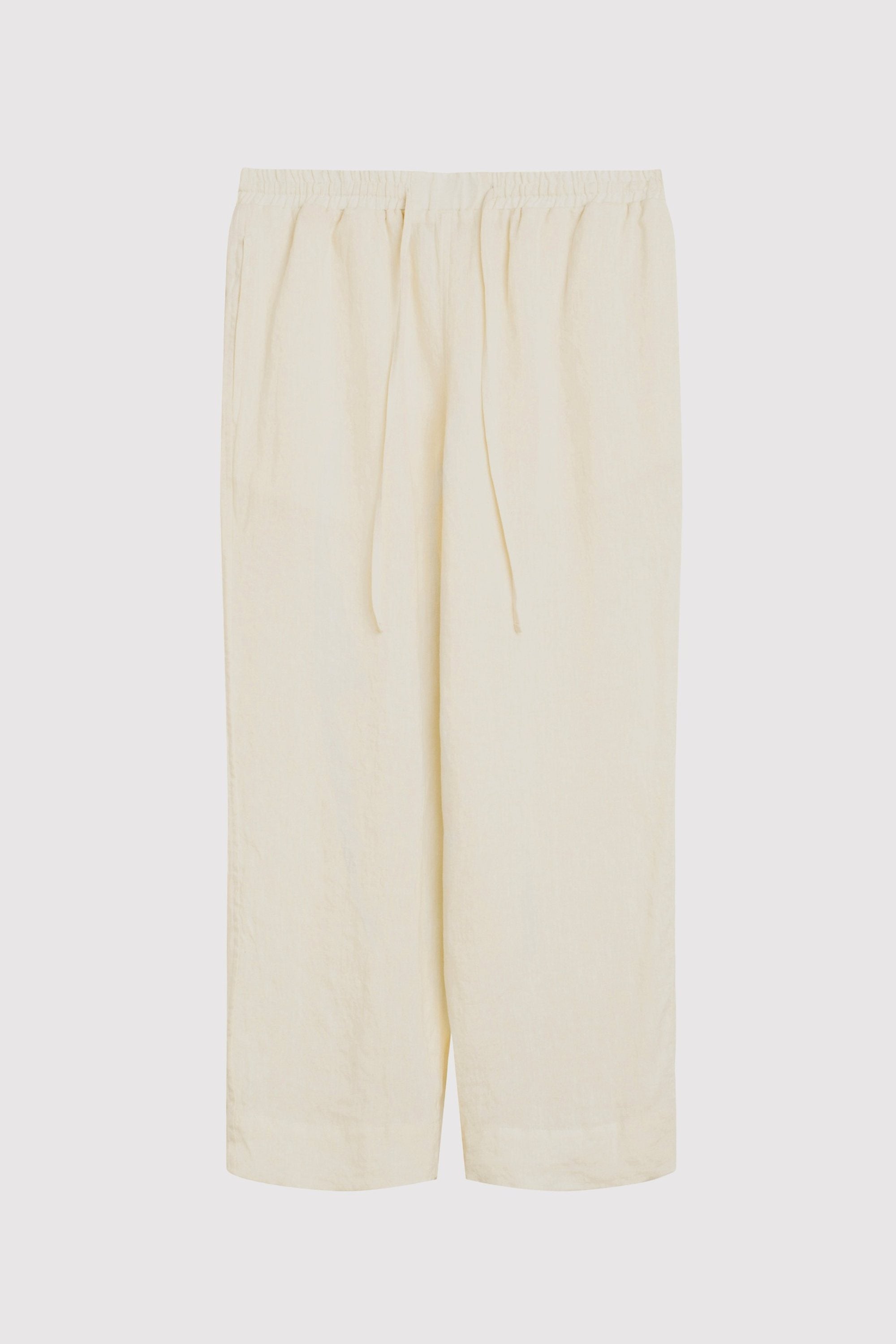 Pomegranate-Dyed Linen Pants in naturally dyed fabric by AGA Nature