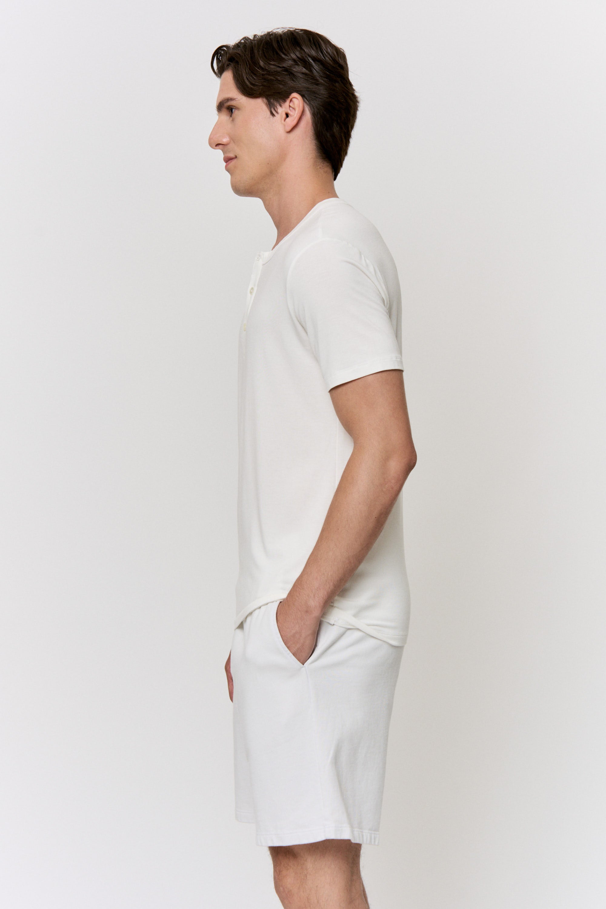 Undyed Terry Drawstring Short in naturally dyed fabric by AGA Nature