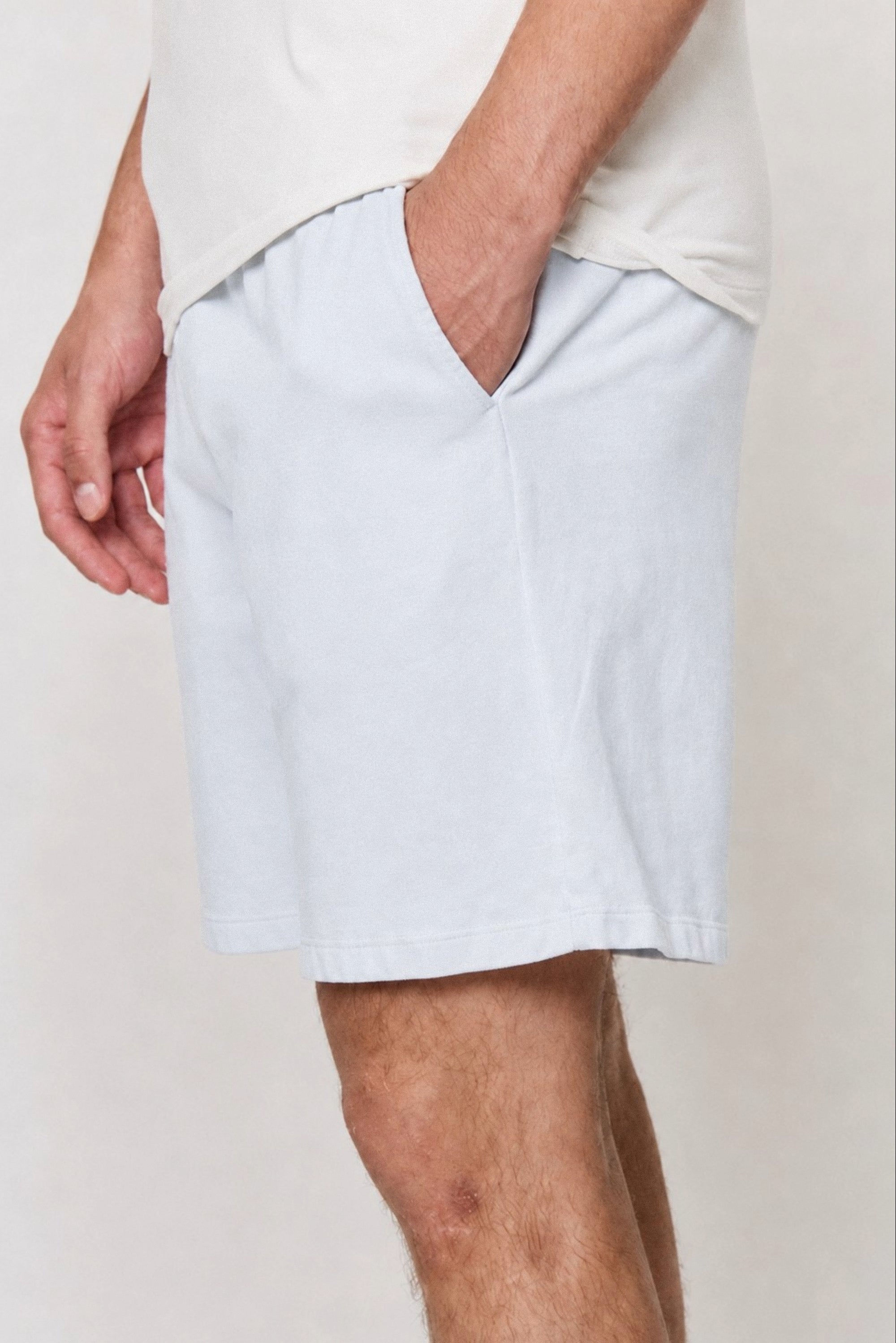 Red Cabbage-Dyed Terry Drawstring Short in naturally dyed fabric by AGA Nature