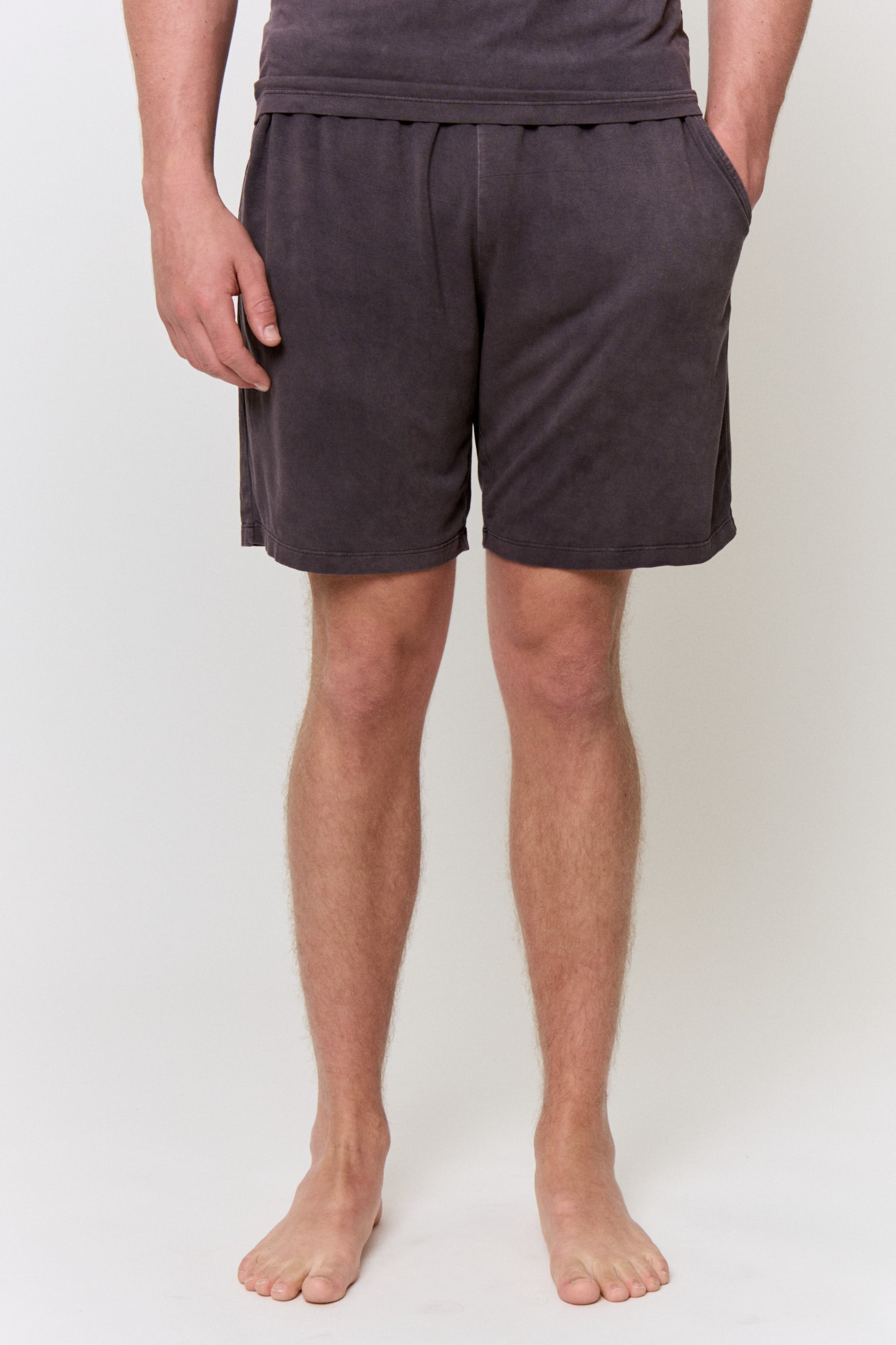 Red Cabbage-Dyed Modal Drawstring Short
