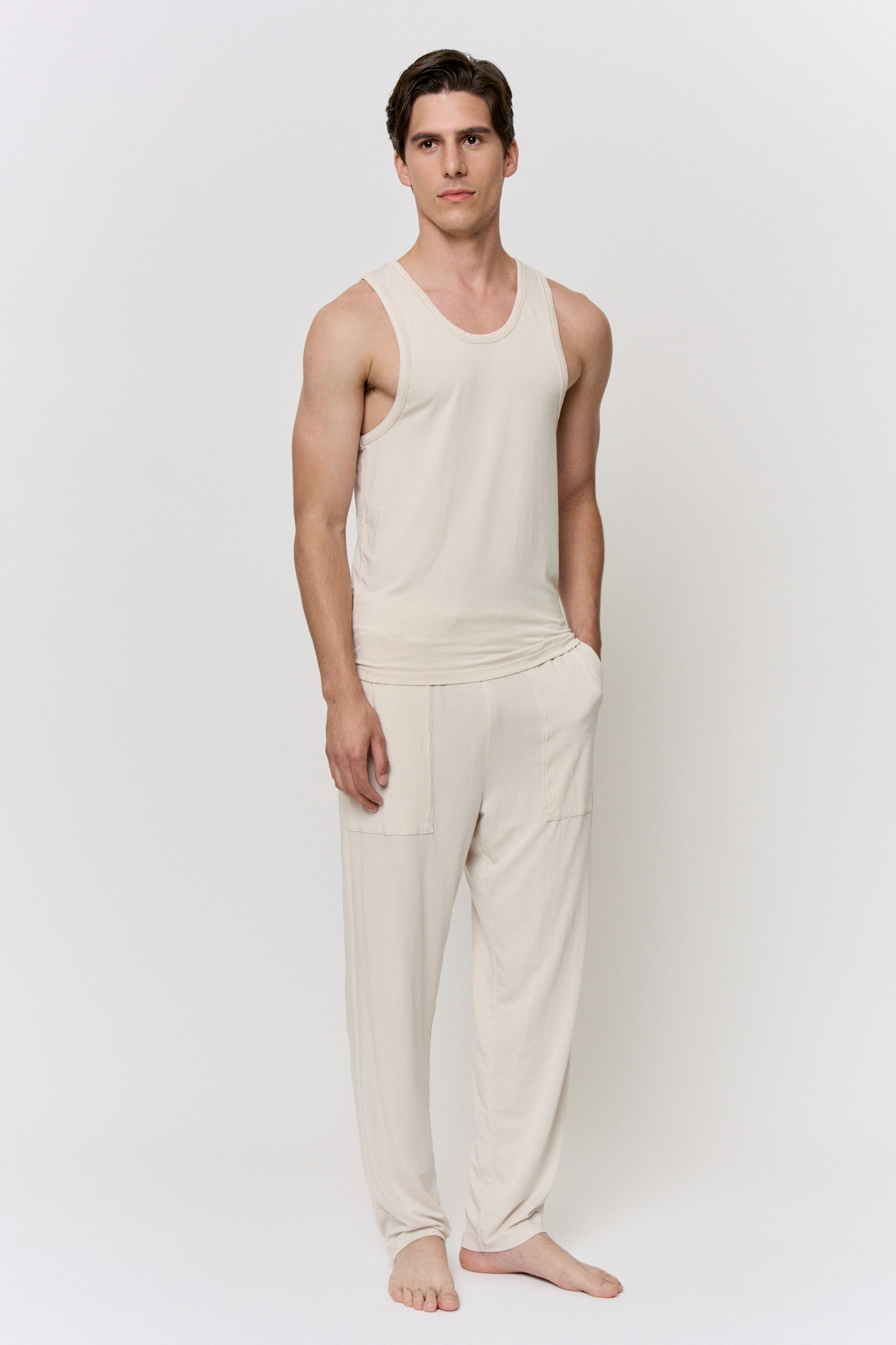 Walnut-Dyed Modal Patch-Pocket Pant in naturally dyed fabric by AGA Nature