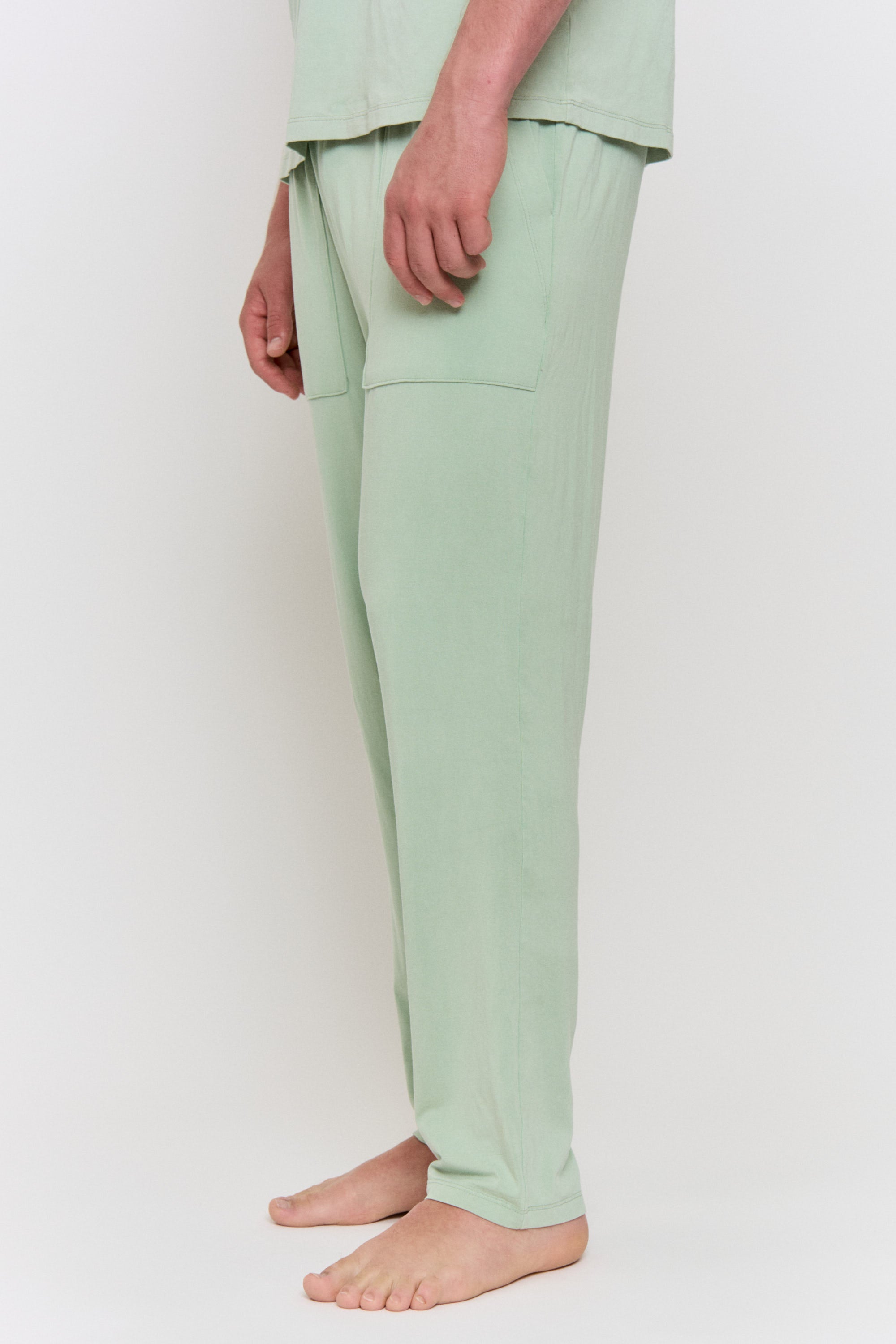 Mulberry-Dyed Modal Patch-Pocket Pant