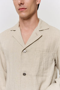 Walnut-Dyed Linen Pajama Set in naturally dyed fabric by AGA Nature