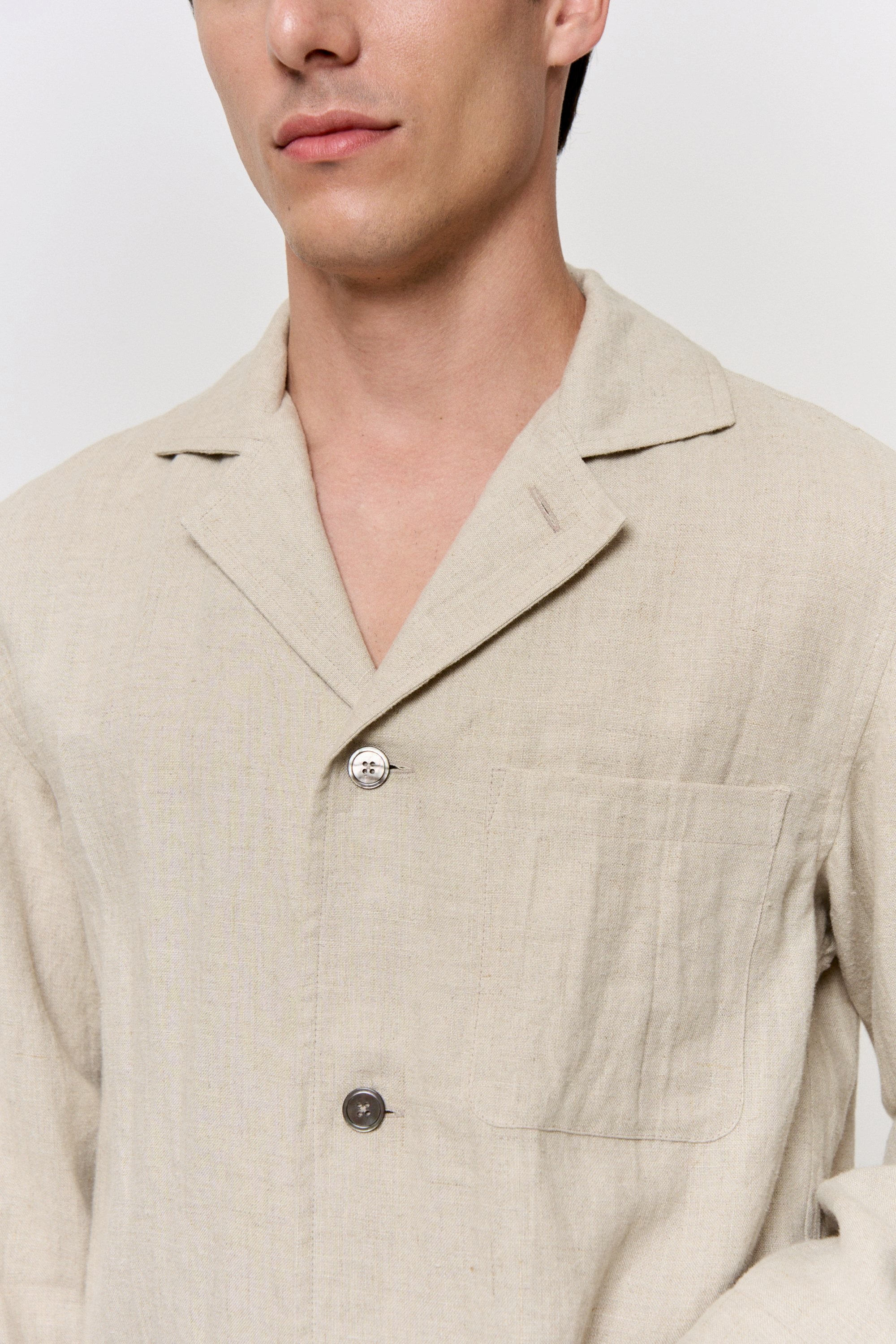 Walnut-Dyed Linen Pajama Set in naturally dyed fabric by AGA Nature
