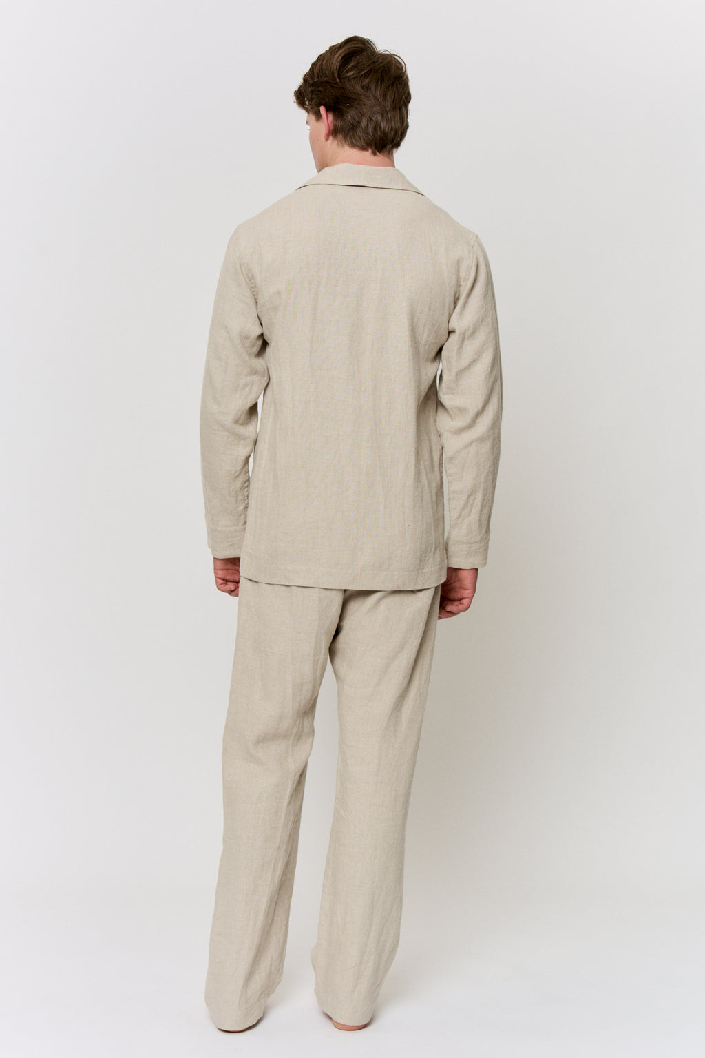 Walnut-Dyed Linen Pajama Set