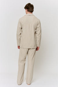 Walnut-Dyed Linen Pajama Set in naturally dyed fabric by AGA Nature