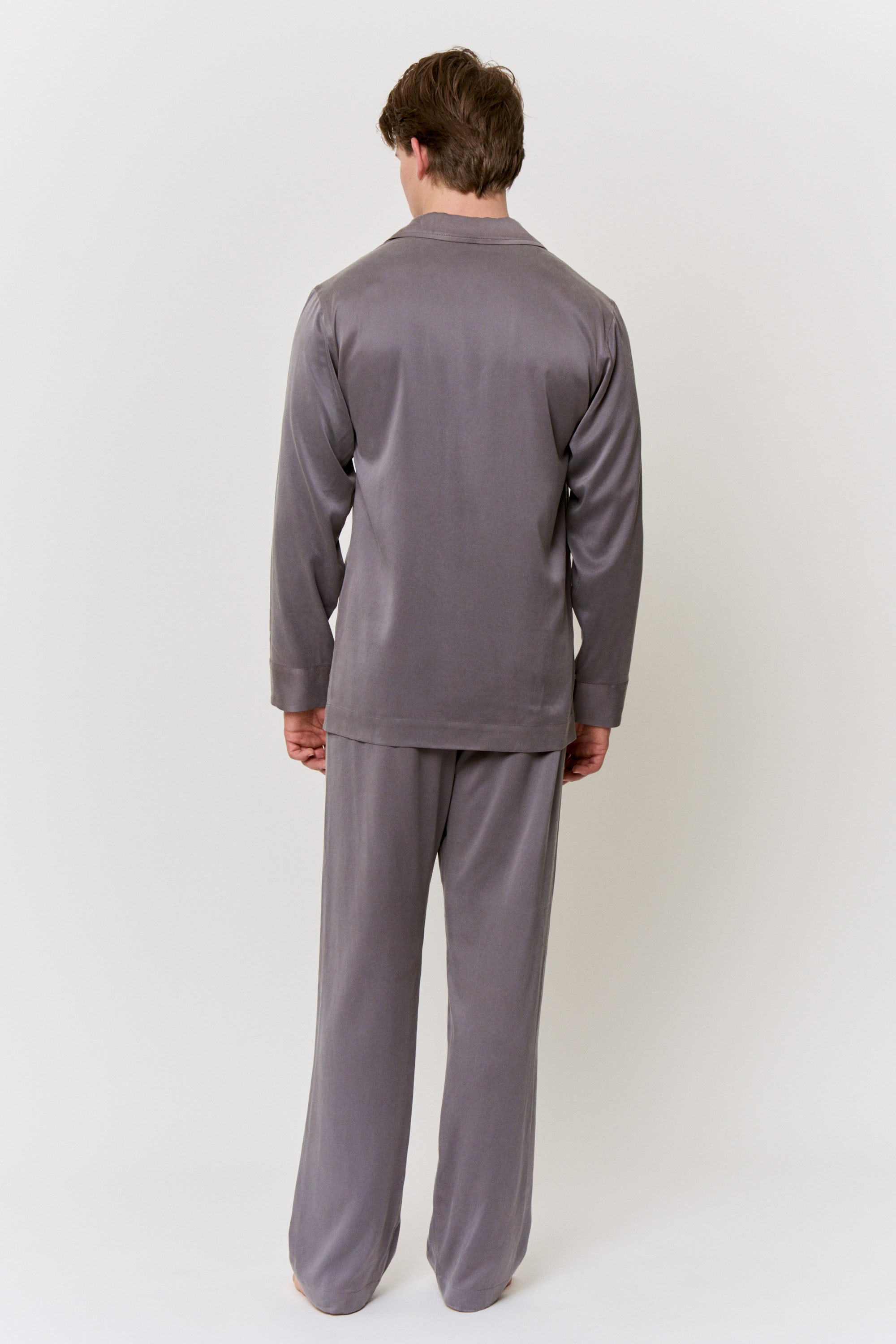 Myrobalan-Dyed Silk Pajama Set in naturally dyed fabric by AGA Nature
