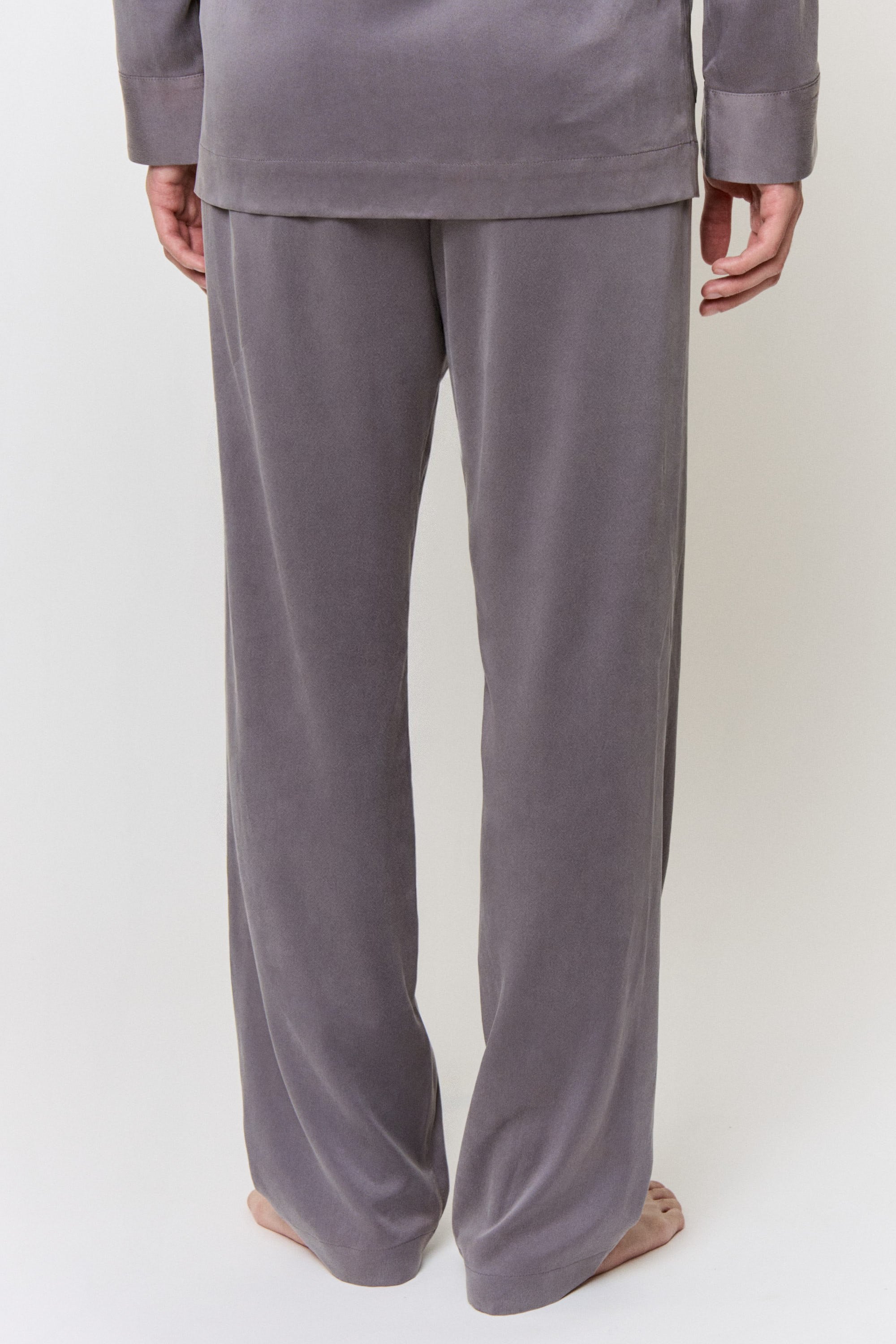Myrobalan-Dyed Silk Pajama Set