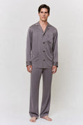 Myrobalan-Dyed Silk Pajama Set