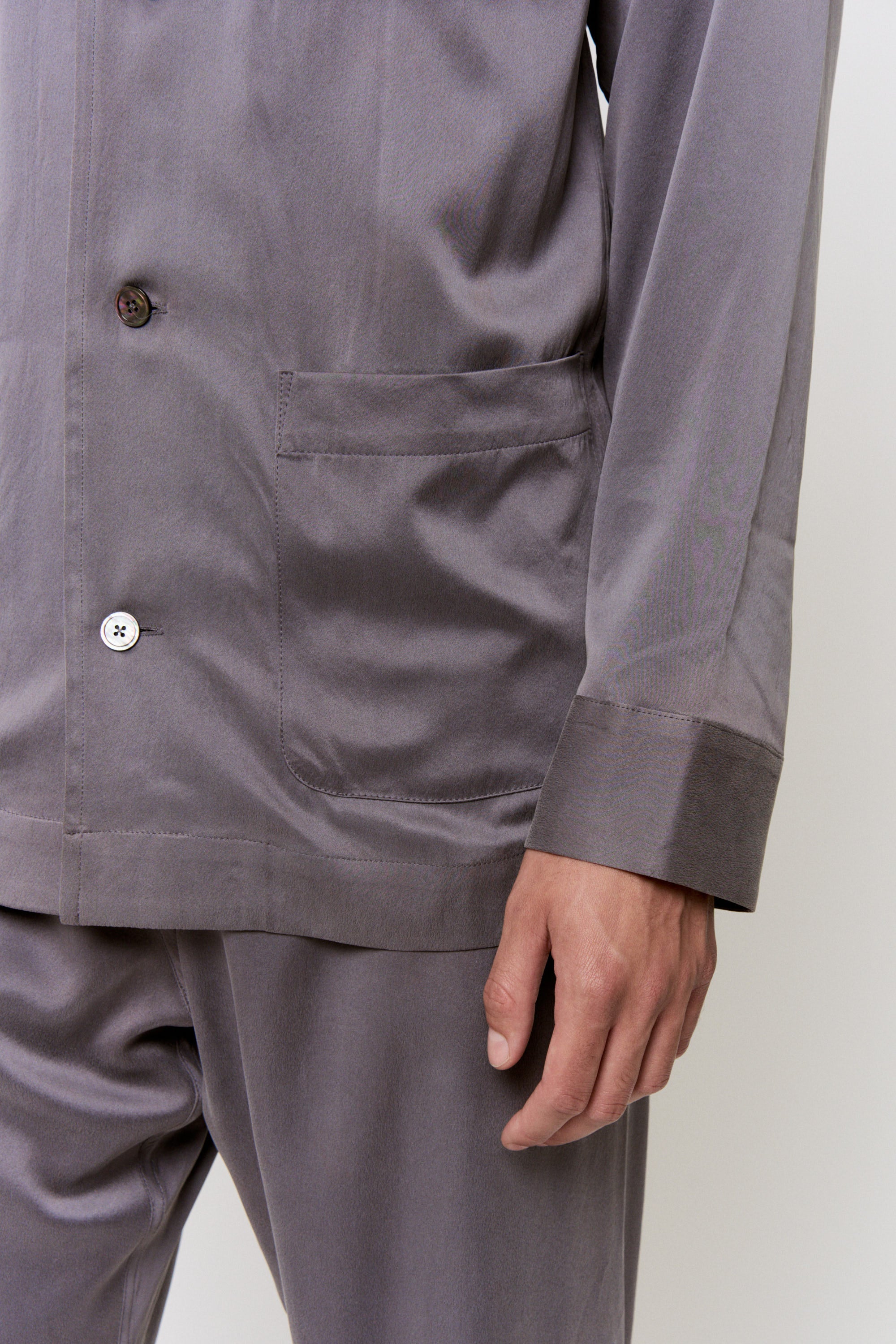 Myrobalan-Dyed Silk Pajama Set in naturally dyed fabric by AGA Nature