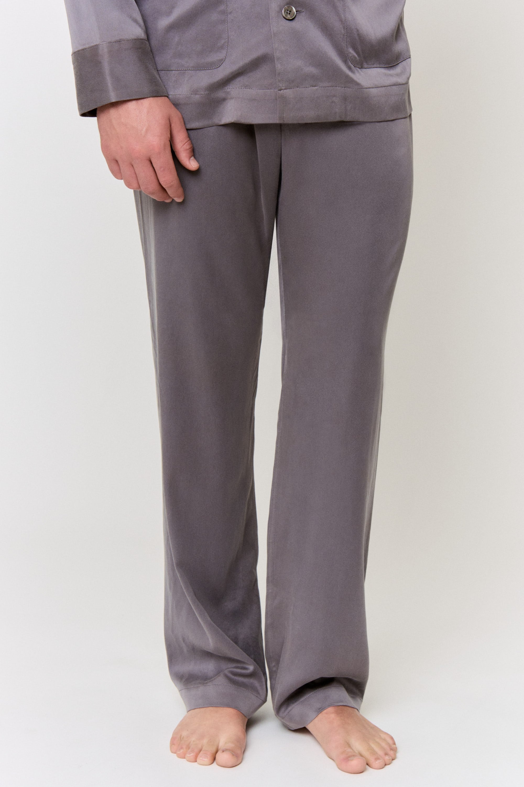 Myrobalan-Dyed Silk Pajama Set