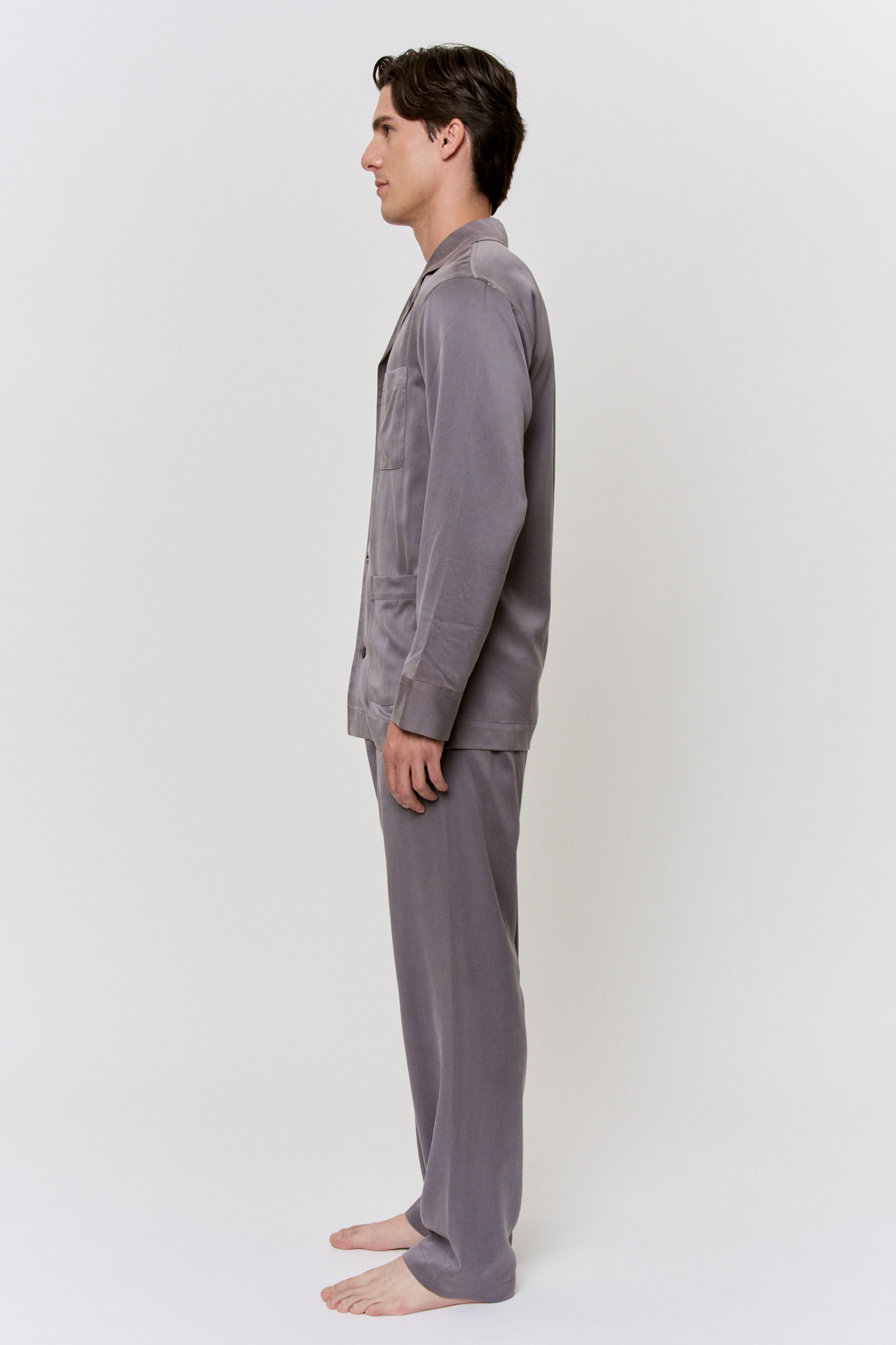 Myrobalan-Dyed Silk Pajama Set in naturally dyed fabric by AGA Nature